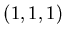 $(1,\frac 12, 1+\frac{\sqrt{3}}{2})$