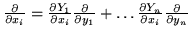 $f_{\Psi (y)} \sim_x \sum_i f_i \frac{\partial }{\partial x_i}=
\sum_j\left(\sum...
...\partial x_i} f_i\right)
\frac{\partial }{\partial y_j} \sim_y d Yf_{\Psi(y )} $