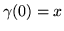 $\gamma (0)=x $