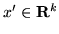 $ x^{\prime\prime}\in{\bf R}^{n-k}$