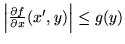 $x\mapsto f(x,y)$