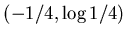 $f_{xx}(\pm 1/4 , \log 1/4 )= 24 x^2 -2 e^y = 24/16 -2/4=1>0$