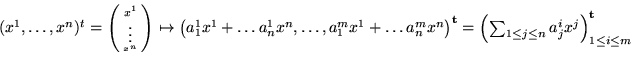 \begin{displaymath}\sum_{1\le i, j\le n } a_{j}^i x^j x_i ~+~ 2\sum_{1\le i \le ...
...{\bf x} ~+~ 2{\bf b}^t{\bf x} +c ~,~~ A\not= {\bf0}_{n\times n}\end{displaymath}